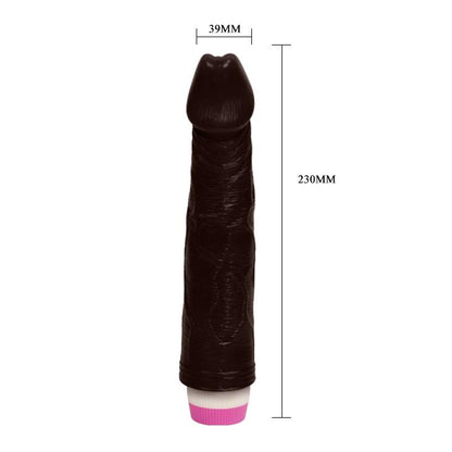 5-Realistyczny czarny penis wibrator naturalny 23cm-5