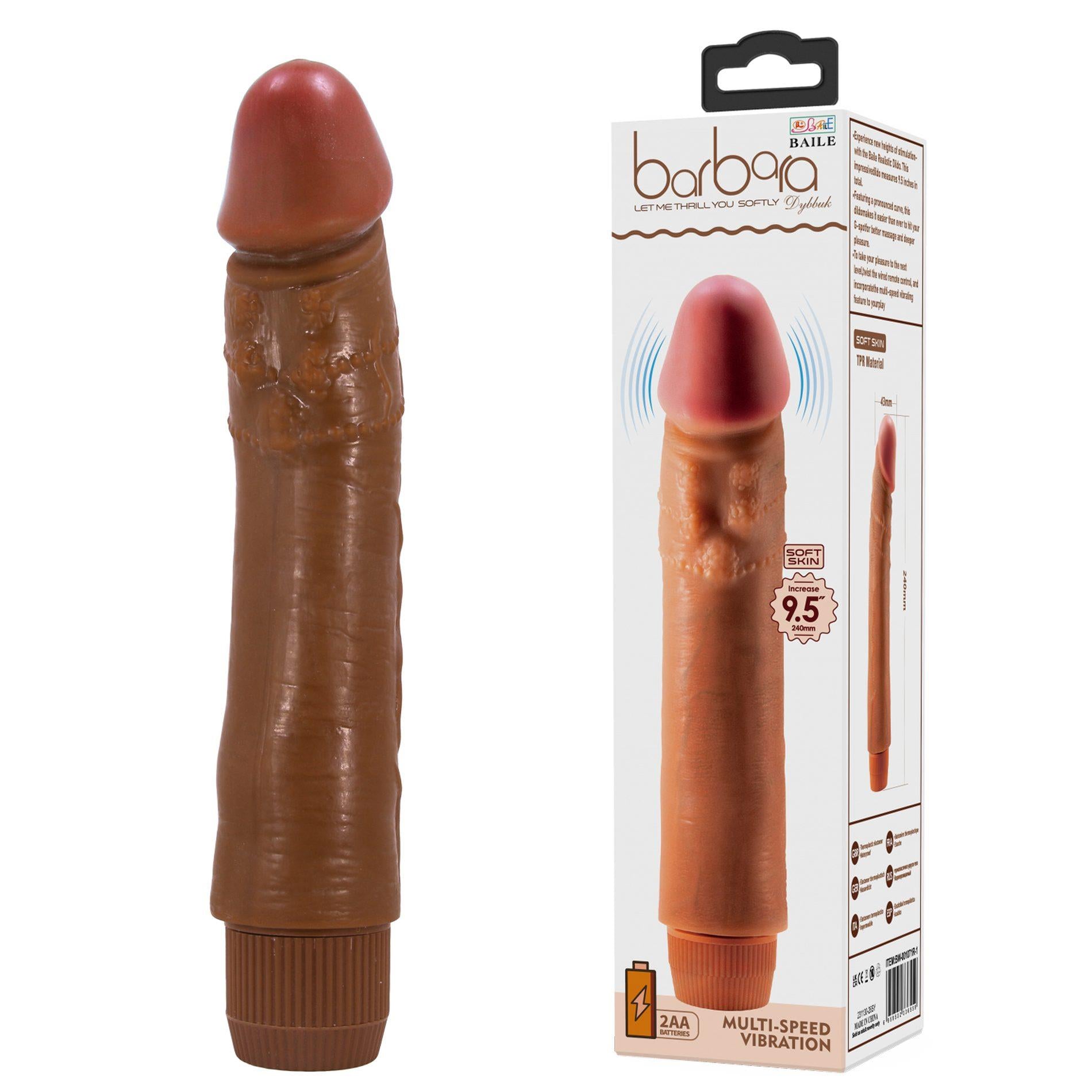1-BAILE - barbara Dybbuk 9.5'', MULTI-SPEED VIBRATION, 2 AA batteries-1