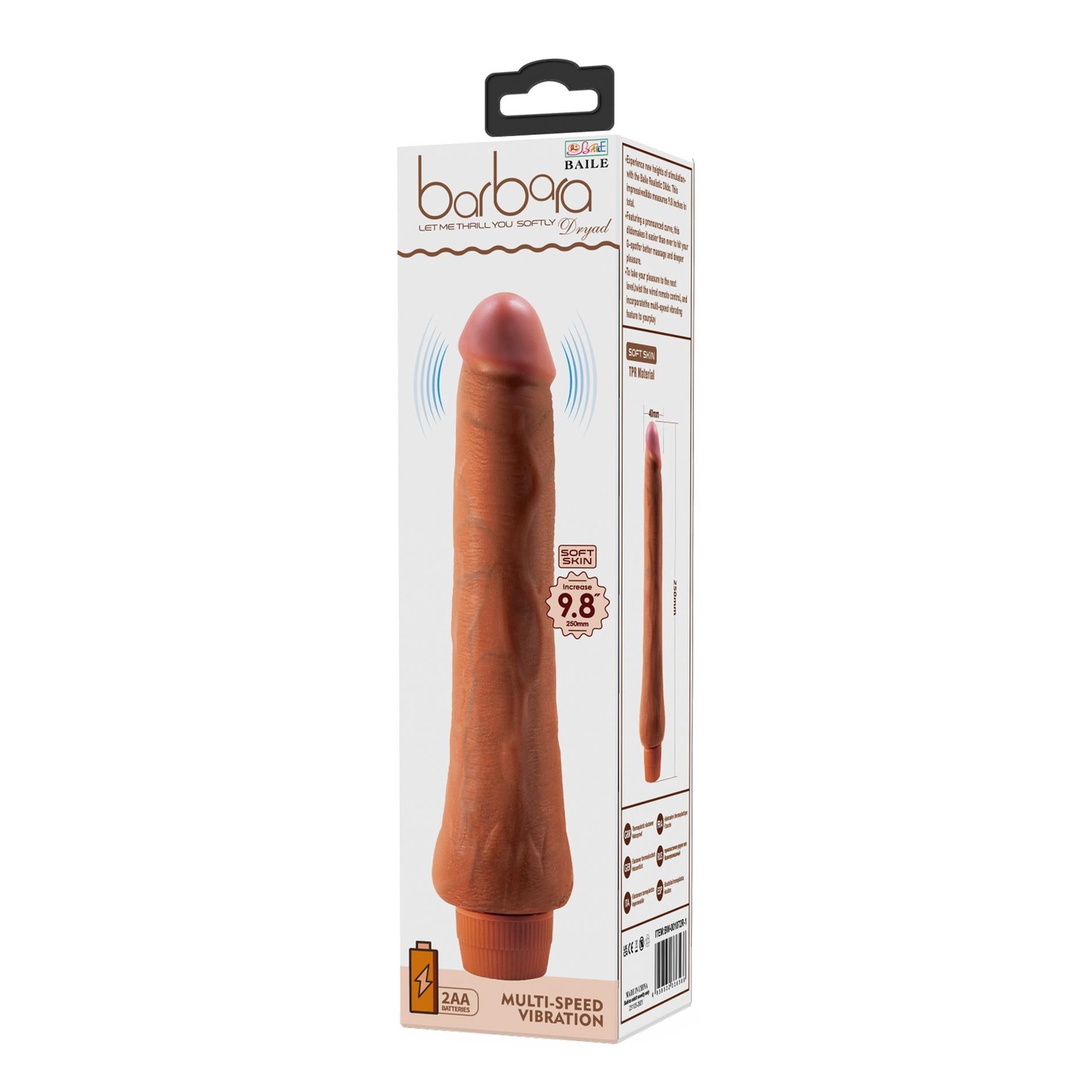 12-BAILE - barbara Dryad 9.8'', MULTI-SPEED VIBRATION, 2 AA batteries-12