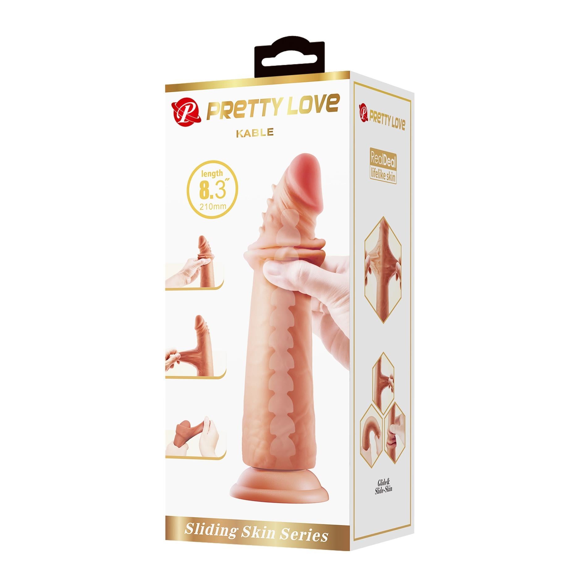 12-PRETTY LOVE - KABLE 8.3"(210mm) Sliding Skin Series TPR / ABS, Suction base Bendable-12