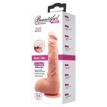 3-Elastyczne realistyczne dildo 24 cm żylaste skóra-3