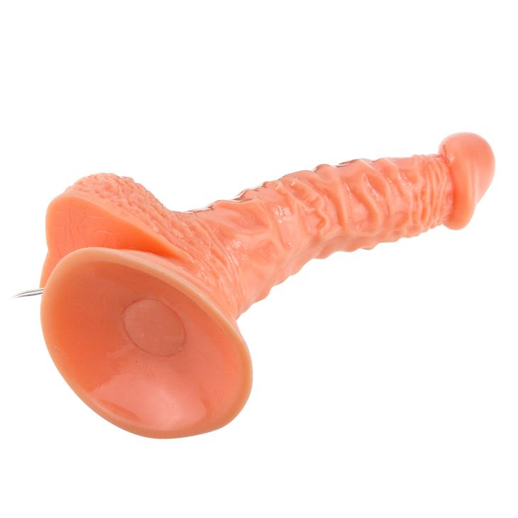 4-Wibrujący żylasty realistyczny penis z przyssawką-4