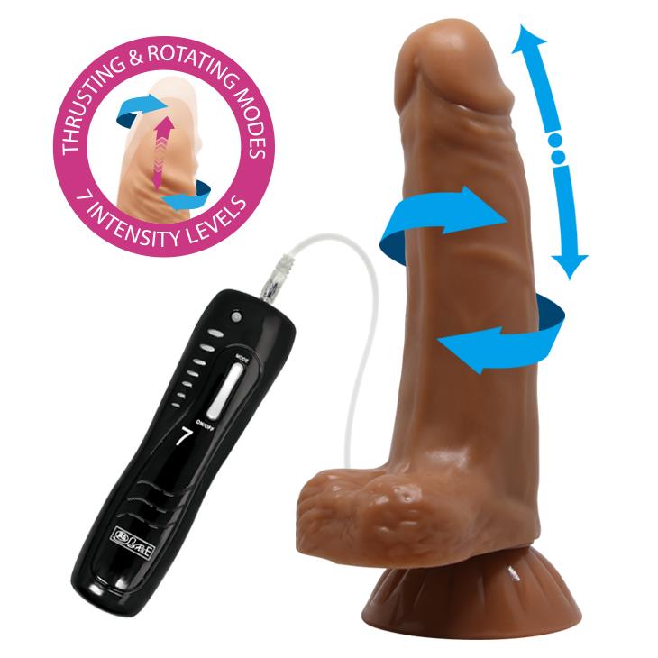 2-Miękkie realistyczne dildo z wibracjami 18,5 cm-2
