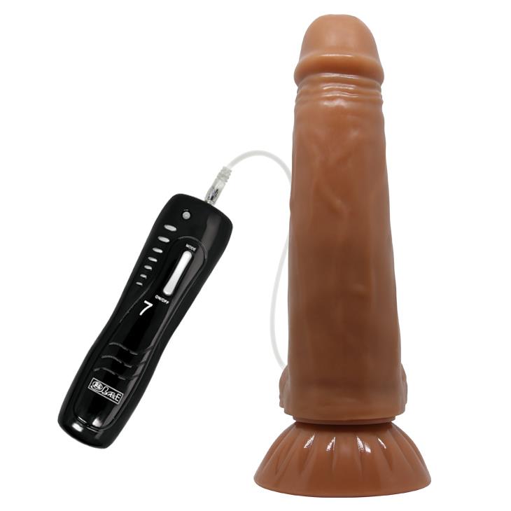 4-Miękkie realistyczne dildo z wibracjami 18,5 cm-4