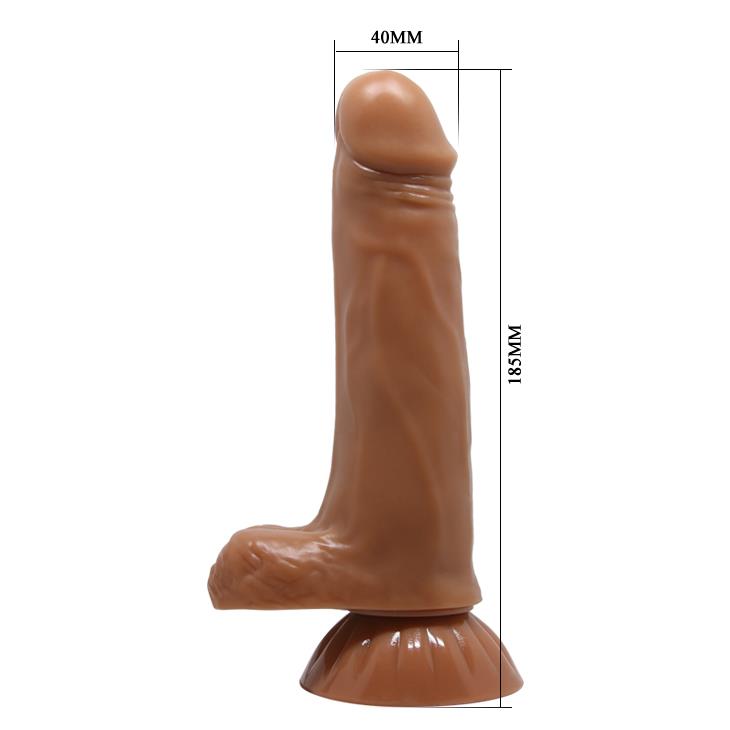5-Miękkie realistyczne dildo z wibracjami 18,5 cm-5