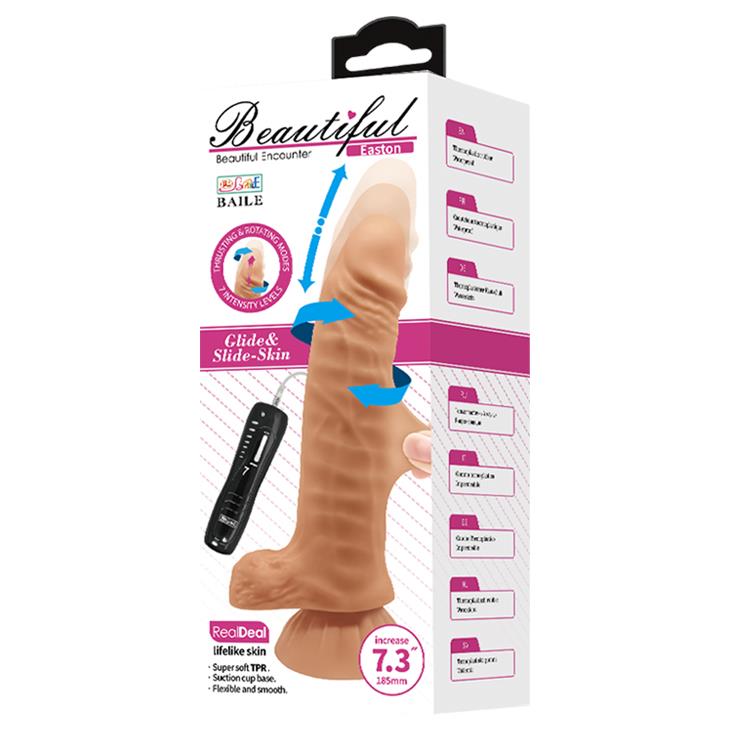 8-Miękkie realistyczne dildo z wibracjami 18,5 cm-8