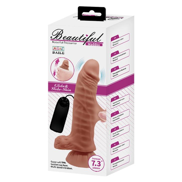 5-Miękkie i giętkie realistyczne dildo z wibracjami-5