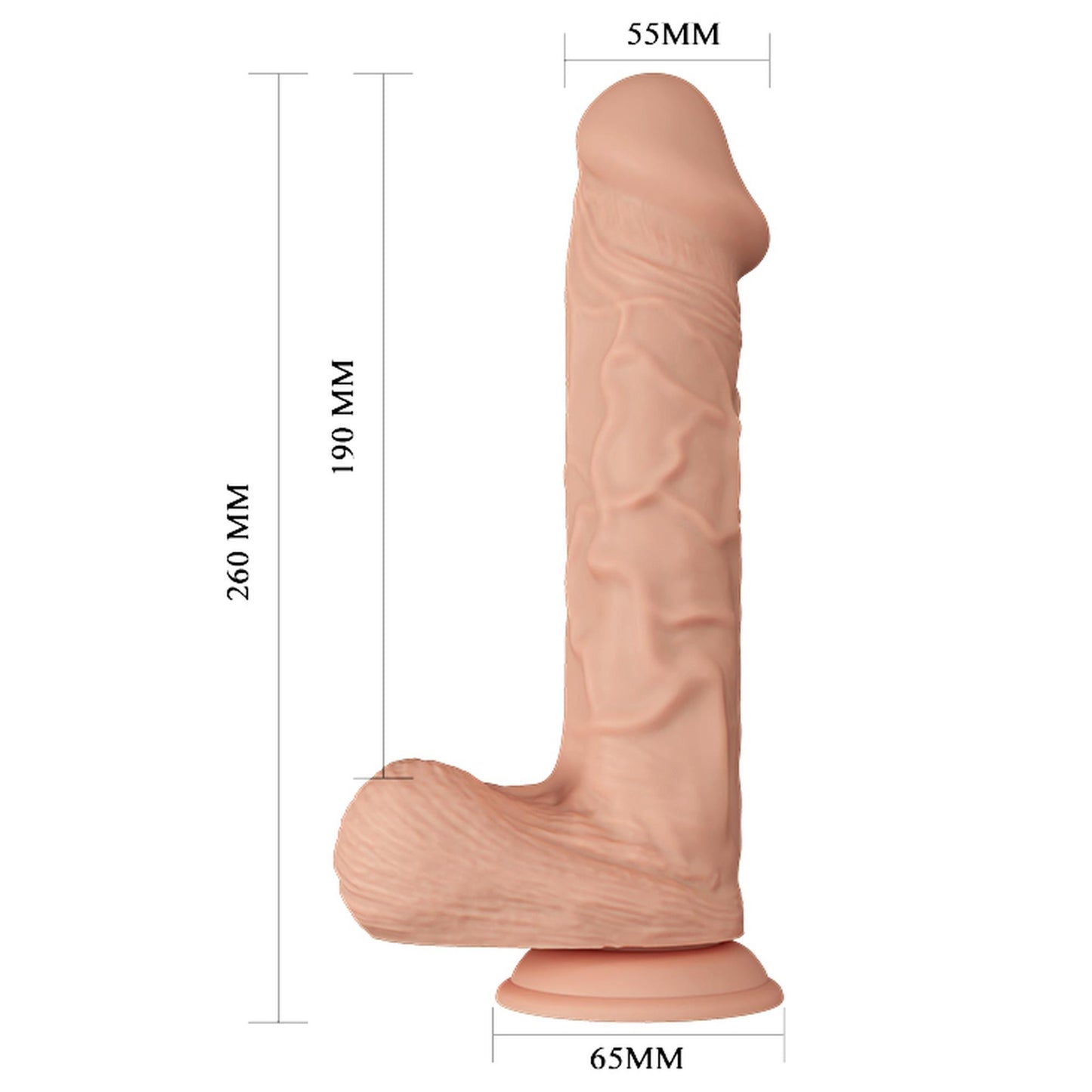 8-Duże realistyczne dildo penis z przyssawką  26cm-8