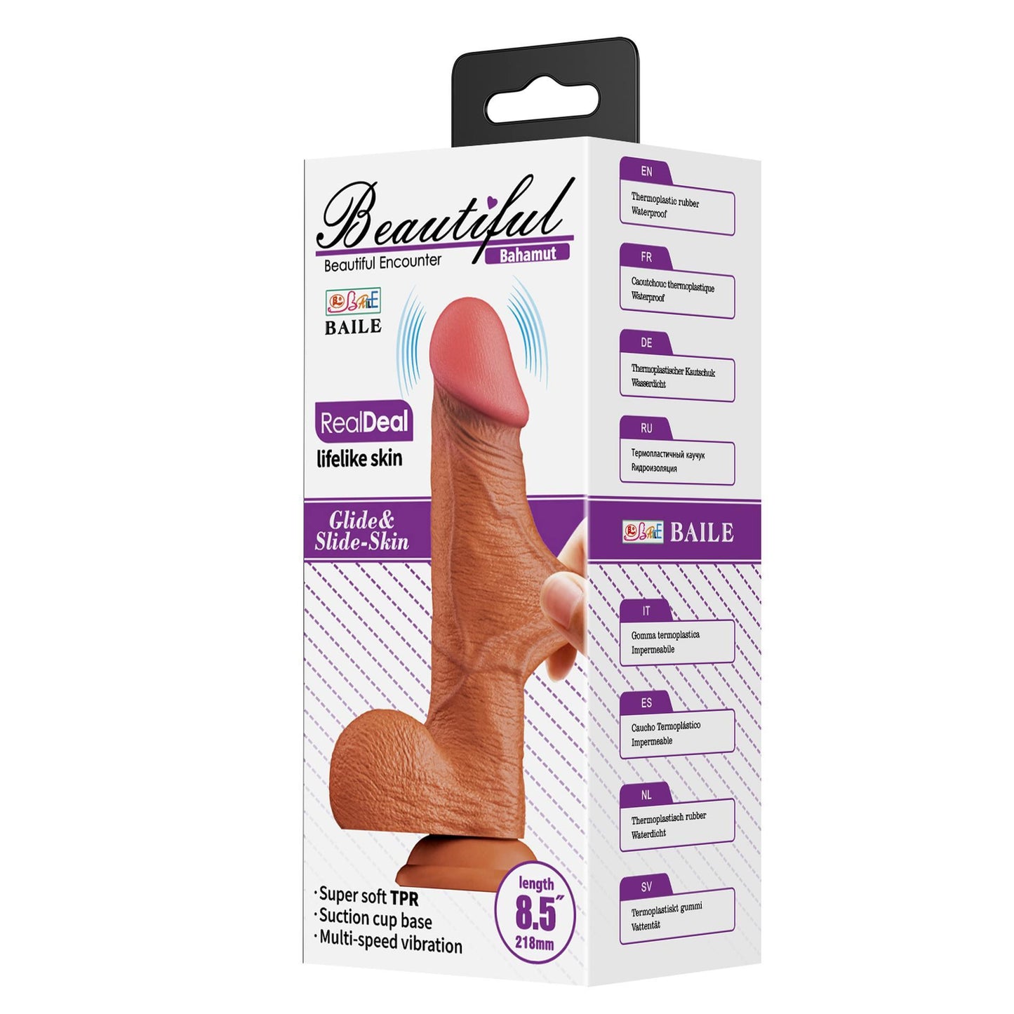 11-BAHAMUT, 8,5", Super soft TPR, Vibration Bendable Suction base-11