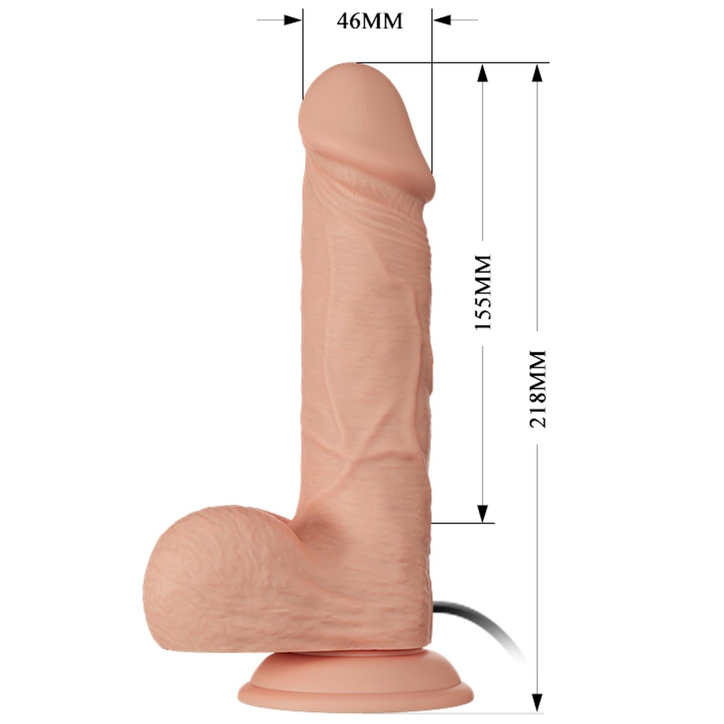 15-Dildo wibrujący penis z przyssawką 21,8cm-15