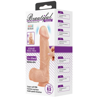 17-Dildo wibrujący penis z przyssawką 21,8cm-17