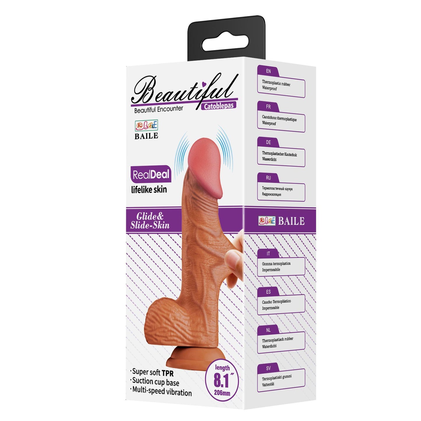 11-CATOBLEPAS, 8,1", Super soft TPR, Vibration Bendable Suction base-11