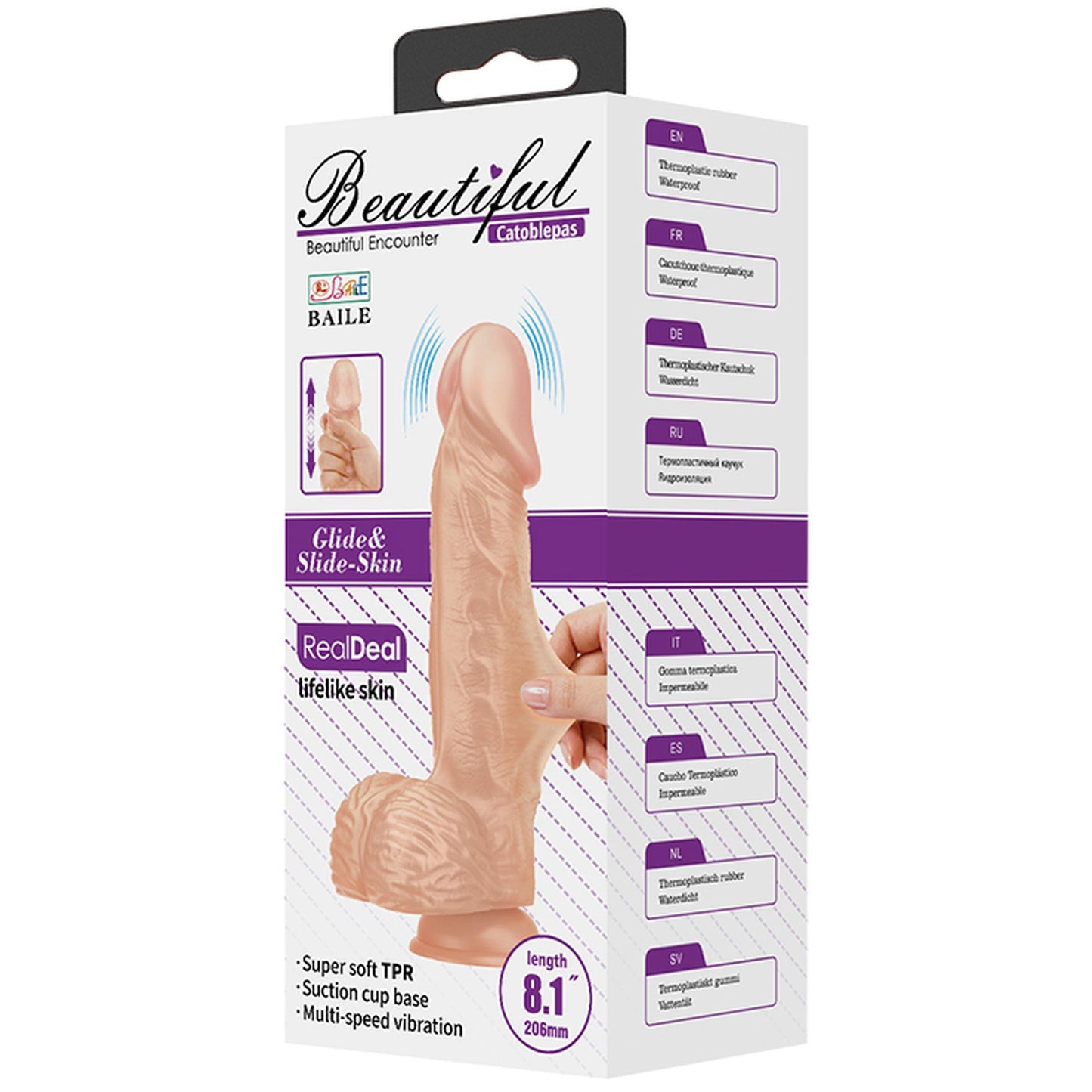 16-Dildo realistyczny sztuczny penis z wibracjami-16
