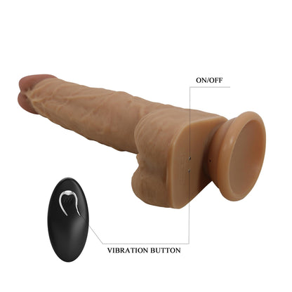8-PRETTY LOVE - Jonathan 8,3'' Light Brown, 3 vibration functions Thrusting Wireless remote control-8