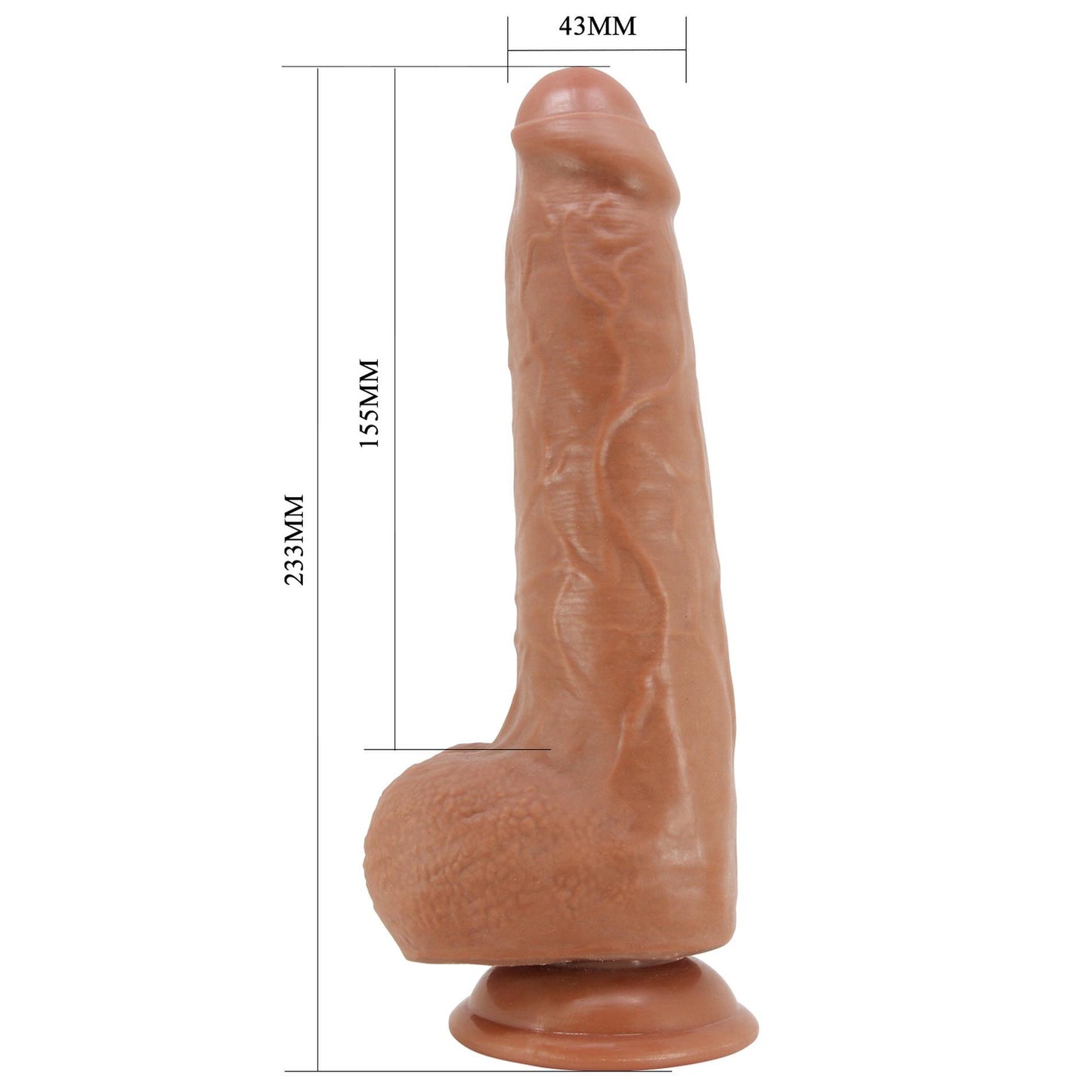 8-PRETTY LOVE - DRACO 9.2"(233mm) Sliding Skin Series TPR, Suction base-8