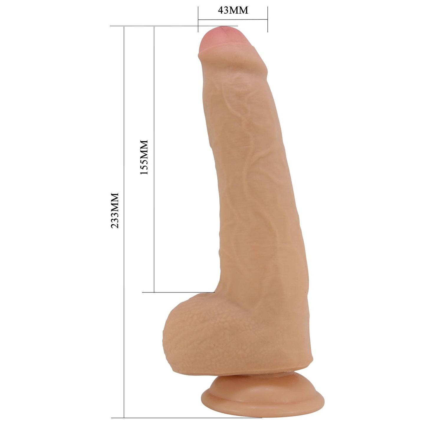 7-PRETTY LOVE - DRACO 9.2"(233mm) Sliding Skin Series TPR, Suction base-7