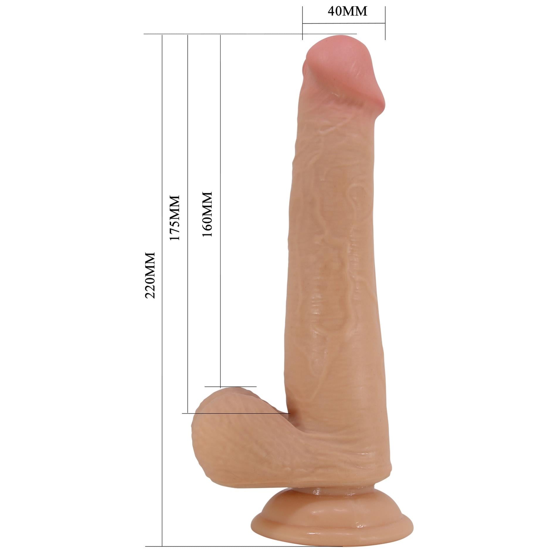 7-PRETTY LOVE - TALLEN 8.7"(220mm) Sliding Skin Series TPR, Suction base-7