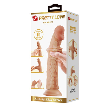 8-PRETTY LOVE - SHARIFE 10"(254mm) Sliding Skin Series TPR, Suction base Bendable-8