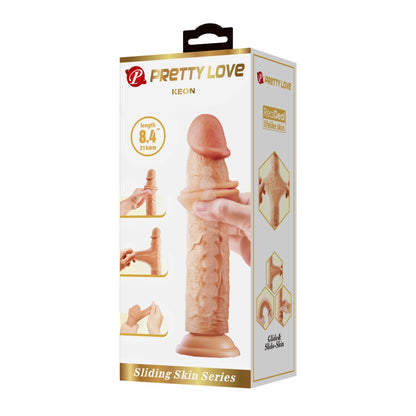12-PRETTY LOVE - KEON 8.4"(214mm) Sliding Skin Series TPR, Suction base Bendable-12