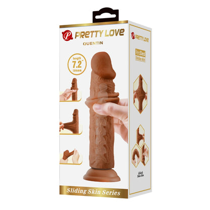 9-PRETTY LOVE - QUENTIN 7.2"(184mm)  Sliding Skin Series TPR, Suction base Bendable-9