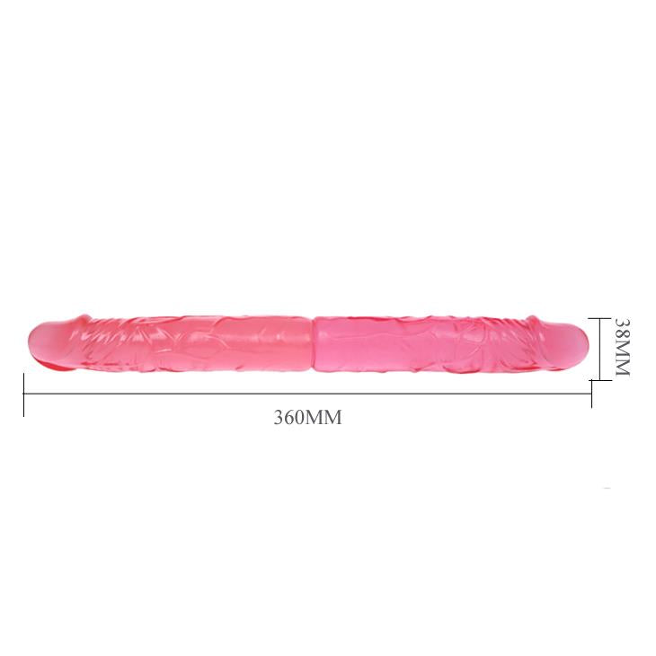 5-Dildo realistyczne wyginane długie podwójne 36cm-5