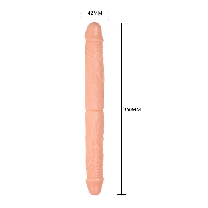 4-Naturalny realistyczny penis dwa końce podwójny 36-4