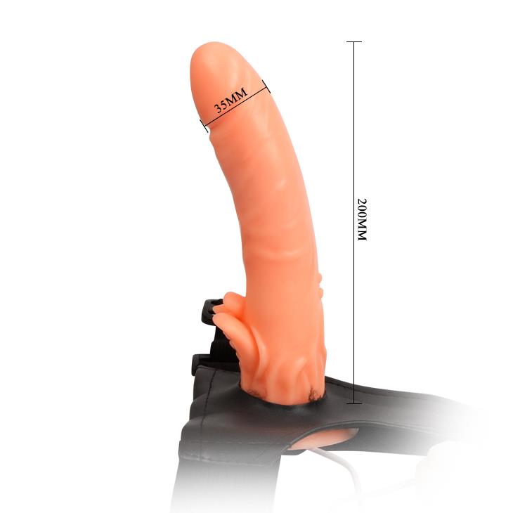 5-Realistyczny penis strapon wibrator z pasami 20cm-5