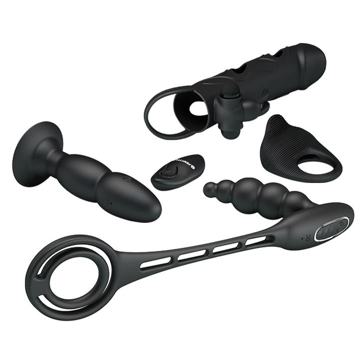 5-Zestaw erotyczny 4 cz plug ring nakładka na penisa-5