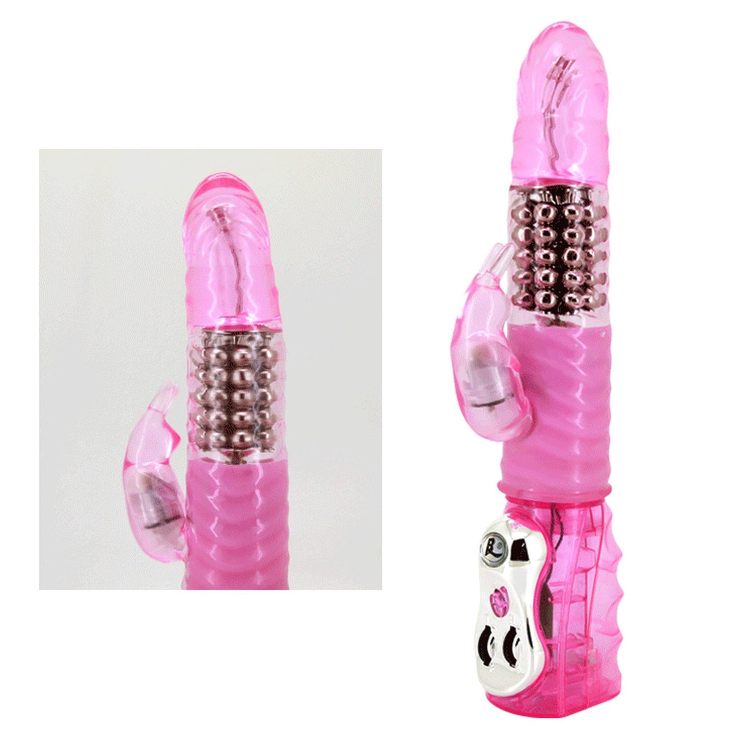 2-Wibrator króliczek wielofunkcyjny rotacyjny 24cm-2
