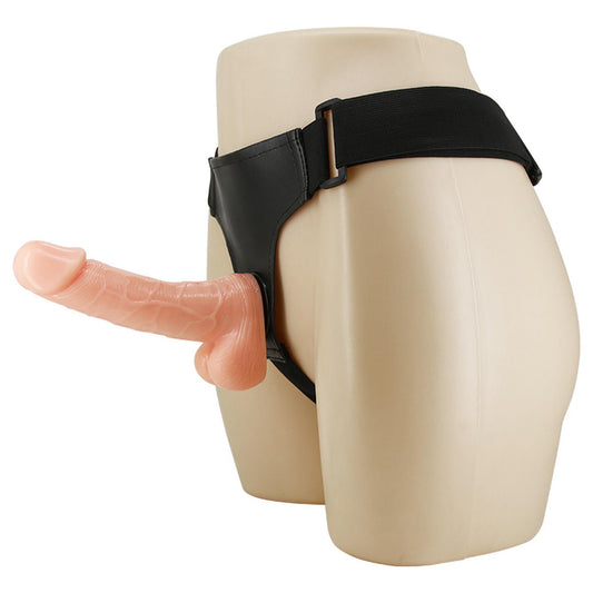 2-Strap On Uprząż z realistycznym żylastym penisem-2
