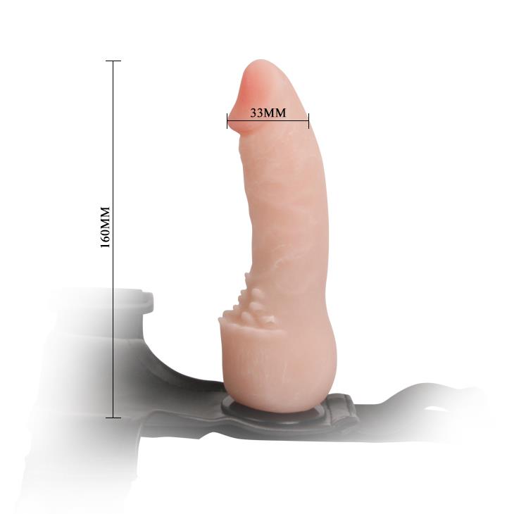 5-Penis z cyberskóry dildo na majtkach strap-on 17cm-5
