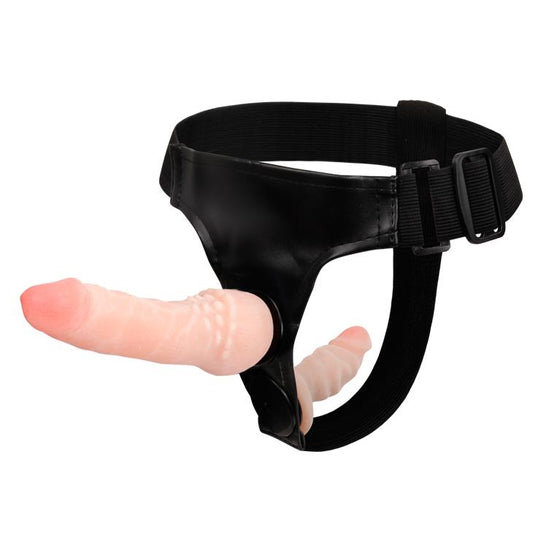 1-Podwójna penetracja uprząż strapon 2 dildo penisy-1