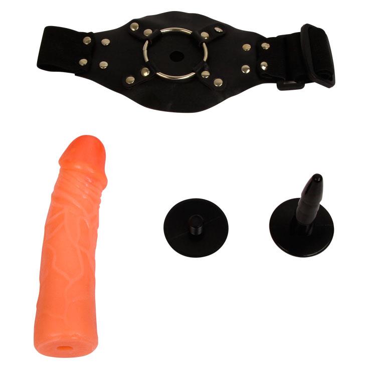 5-Dildo z opaską na nogę udo penis członek sex 17cm-5