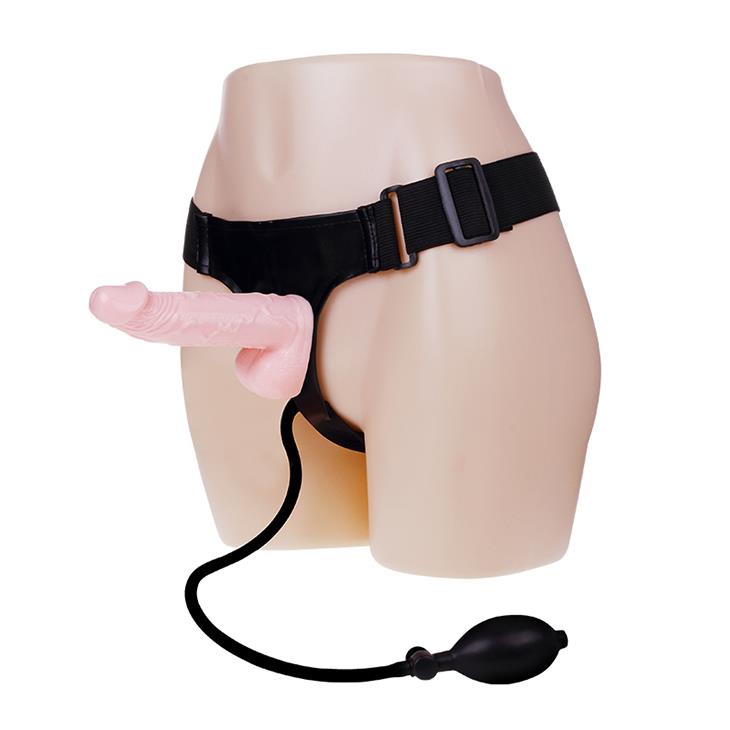 1-Nadmuchiwany powięszany strap-on penis dildo 16cm-1