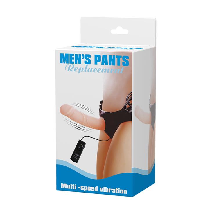 6-Wibrujący penis strapon proteza pusty środek 17cm-6