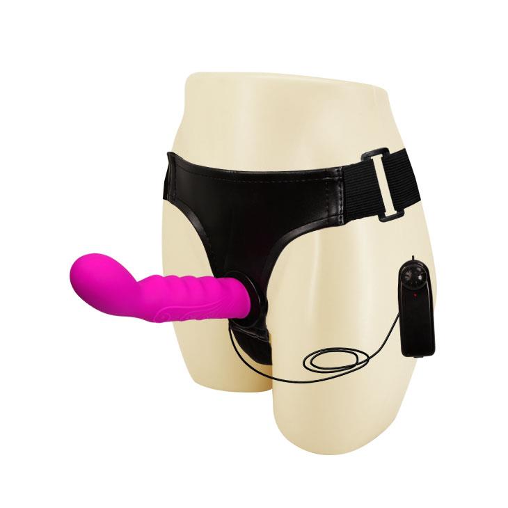 2-Strapon lesbijski wibrator do punktu g uprząż 15cm-2