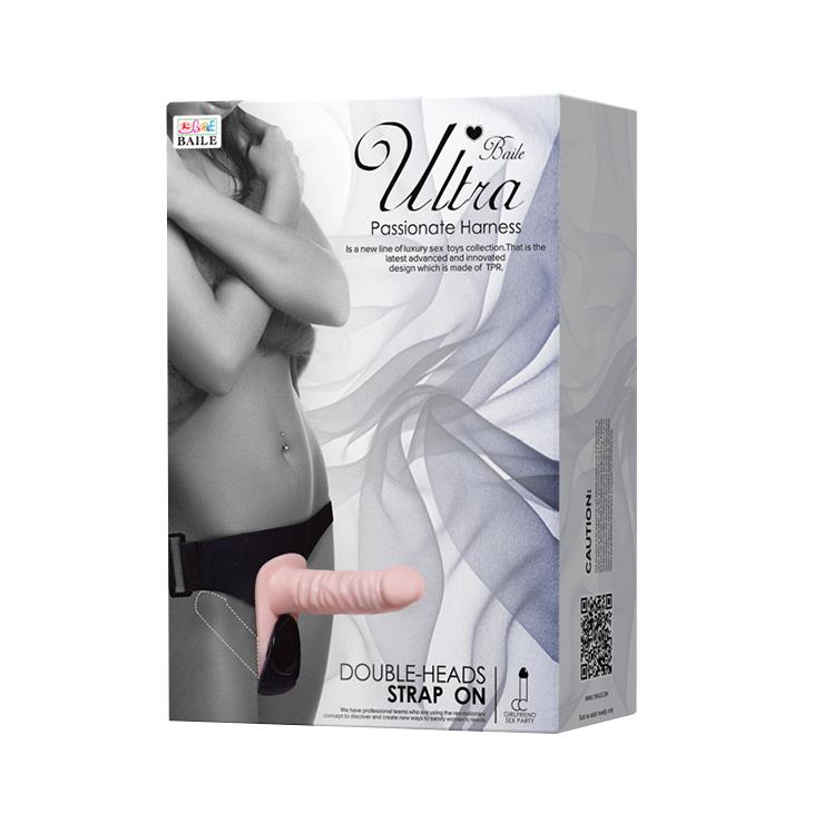 8-Strap-on dwa wibrujące sex penisy podwójna rozkosz-8
