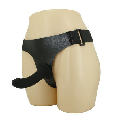 2-Majtki na szelkach z zakrzywionym czarnym dildo-2
