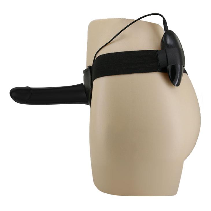 3-Penis na paskach strapon wibrujący z uprzężą 17 cm-3