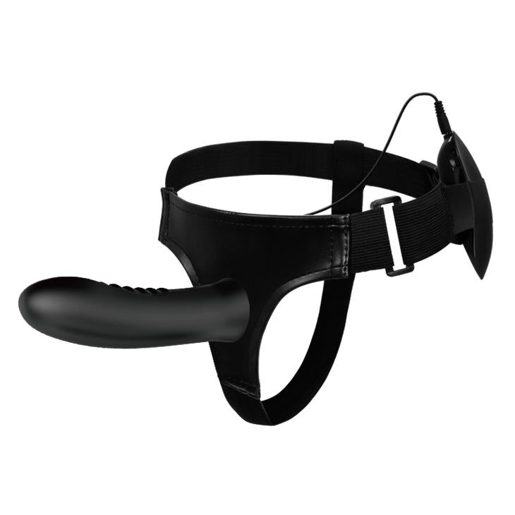 2-Wibrujące dildo paski majtki strap-on puste 18cm-2