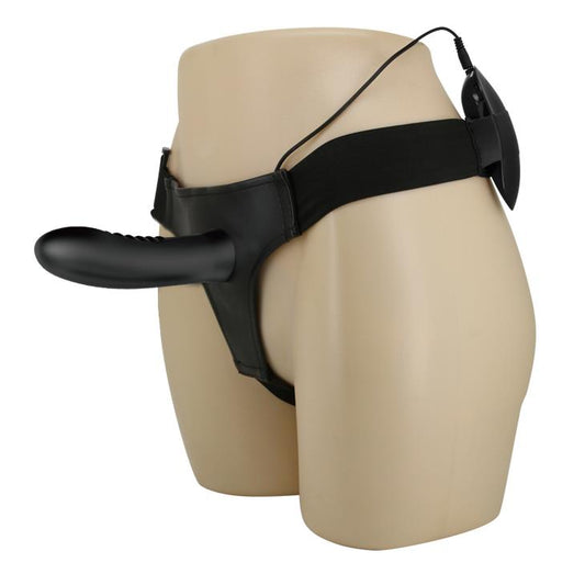 1-Wibrujące dildo paski majtki strap-on puste 18cm-1