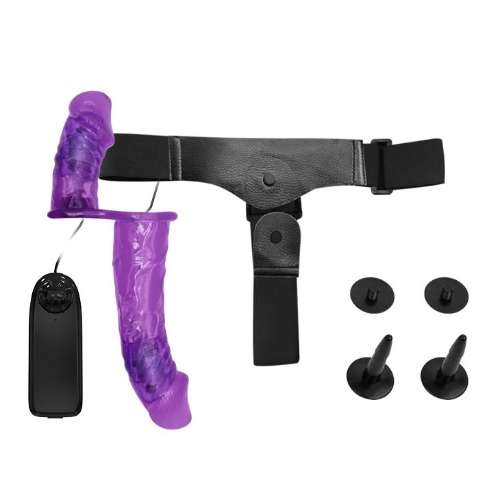 4-Strap-on na paskach podwójna penetracja wibracje-4