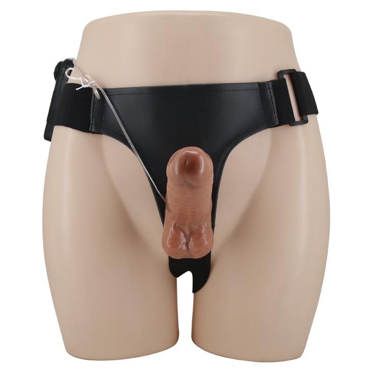 10-Strapon z wibracjami na paskach uprząż sex 16cm-10