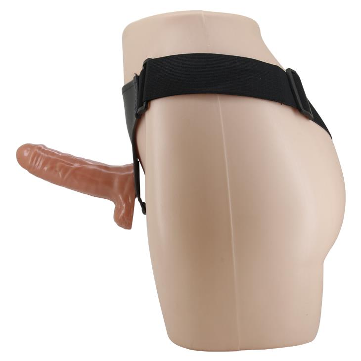 12-Strapon z wibracjami na paskach uprząż sex 16cm-12