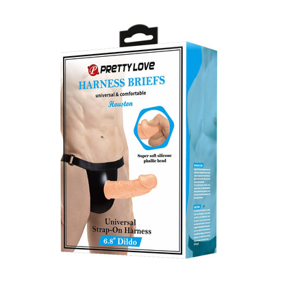 10-PRETTY LOVE - HARNESS BRIEFS- Houston Strap-On 6,8'' Dildo-10