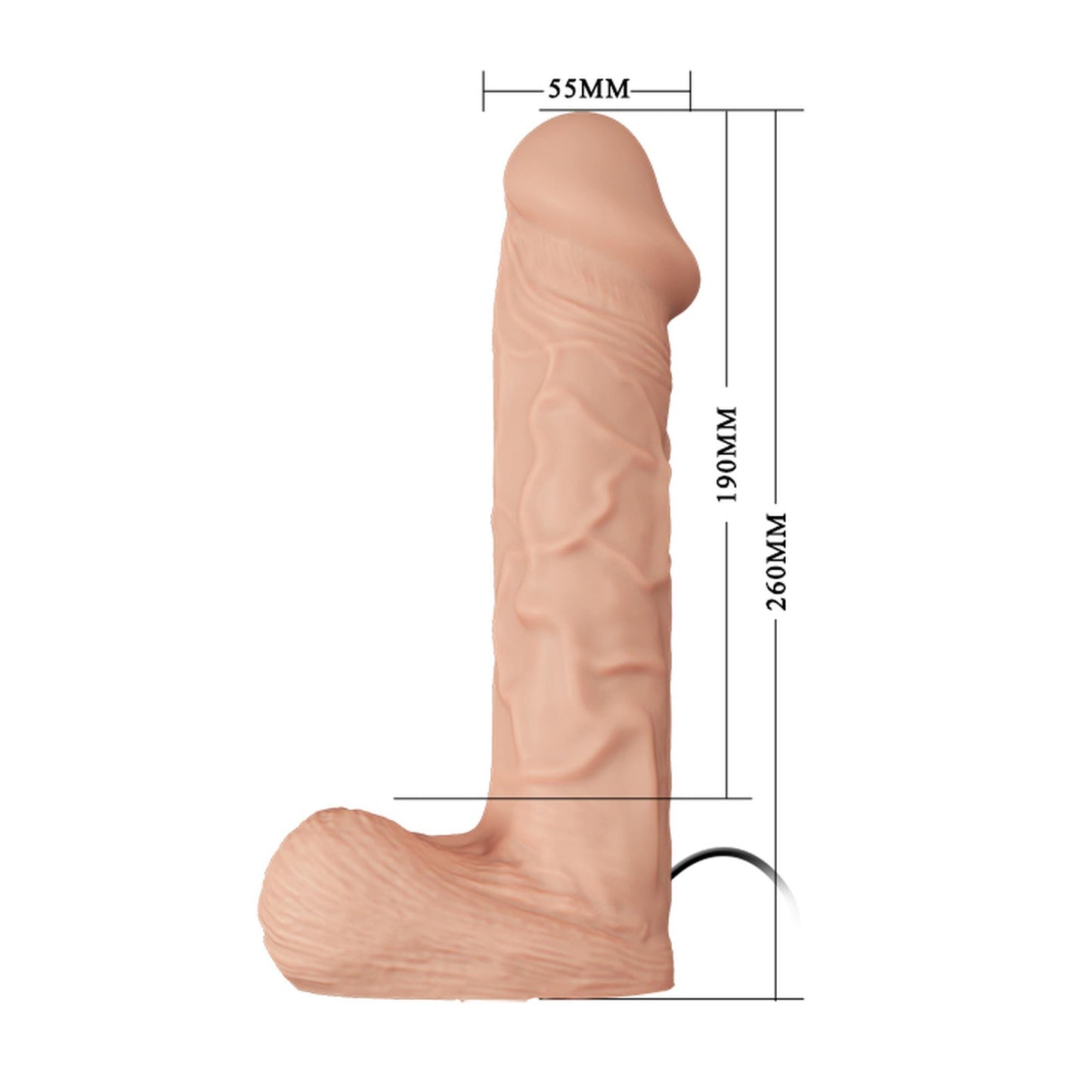 9-Dildo realistyczny penis wibracje strap-on 26cm-9