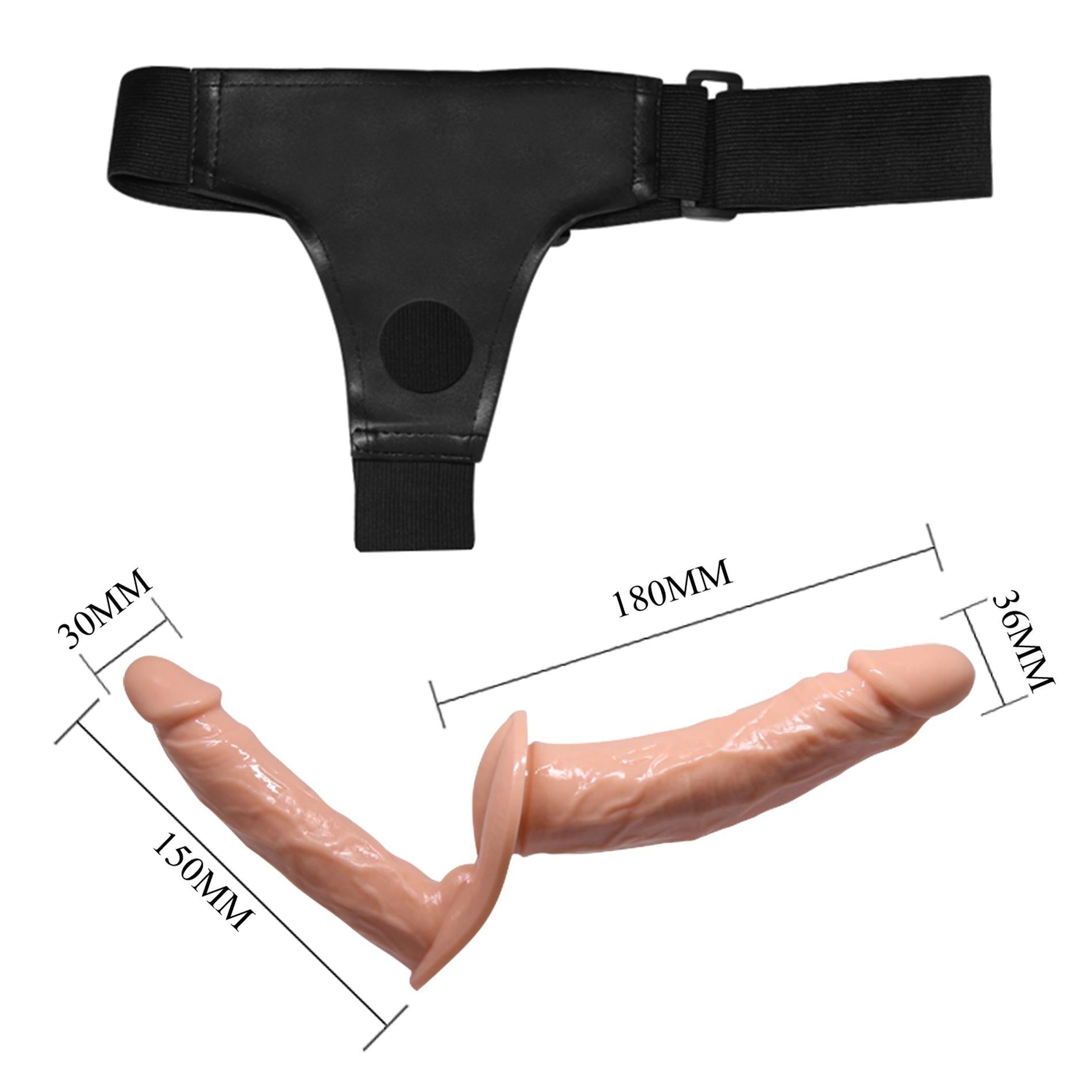 6-BAILE -STRAP ON DOUBLE DILDOS, 7.1''+5.9''-6