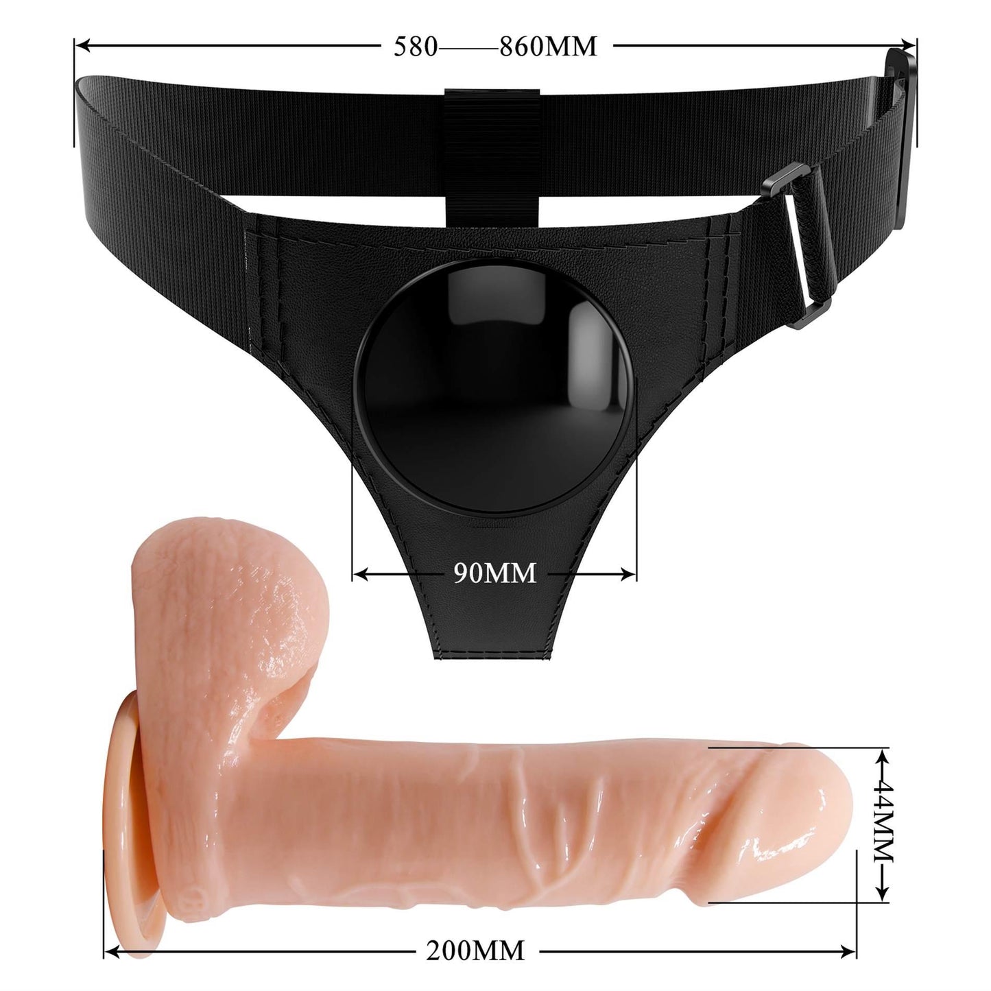 8-StrapOn Dildo na pasku wibrator uprząż z paskiem realistyczny wygląd-8