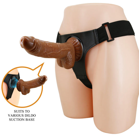 2-PRETTY LOVE - HARNESS BRIEFS- Micheal, Universal Strap-On, 7.0'' Dildo-2