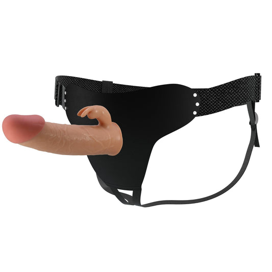 2-PRETTY LOVE - Mavis Flesh, Universal Strap-On Harness, Dildo 7.4'' TPR-2